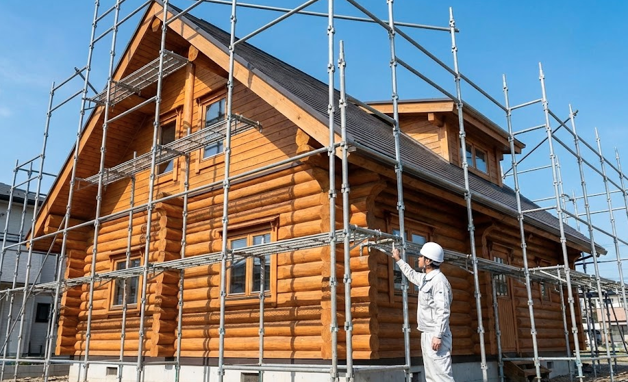 ログハウス外壁塗装の費用相場と時期を解説